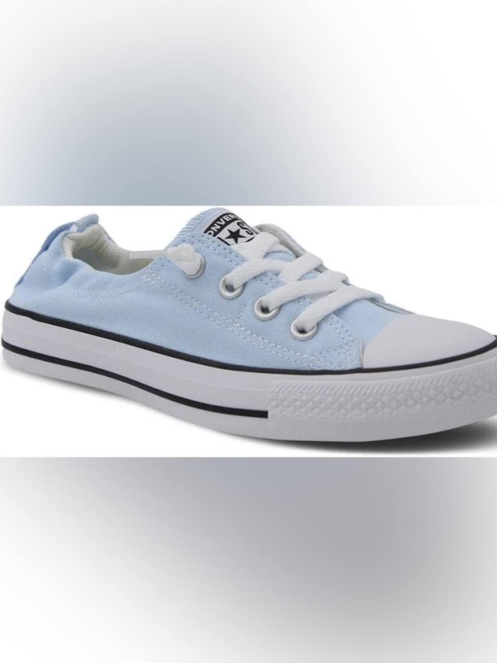 Converse Light Blue Low-Top Canvas Sneakers - Picture 5 of 13